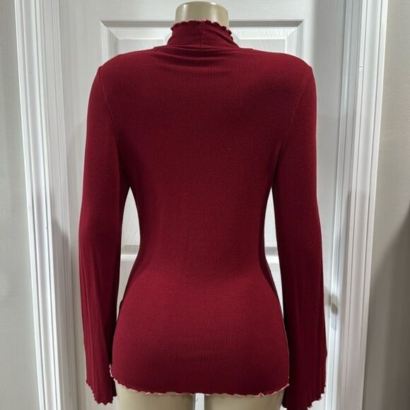 THREE DOTS RIBBED SWEATER. - Picture 5 of 8